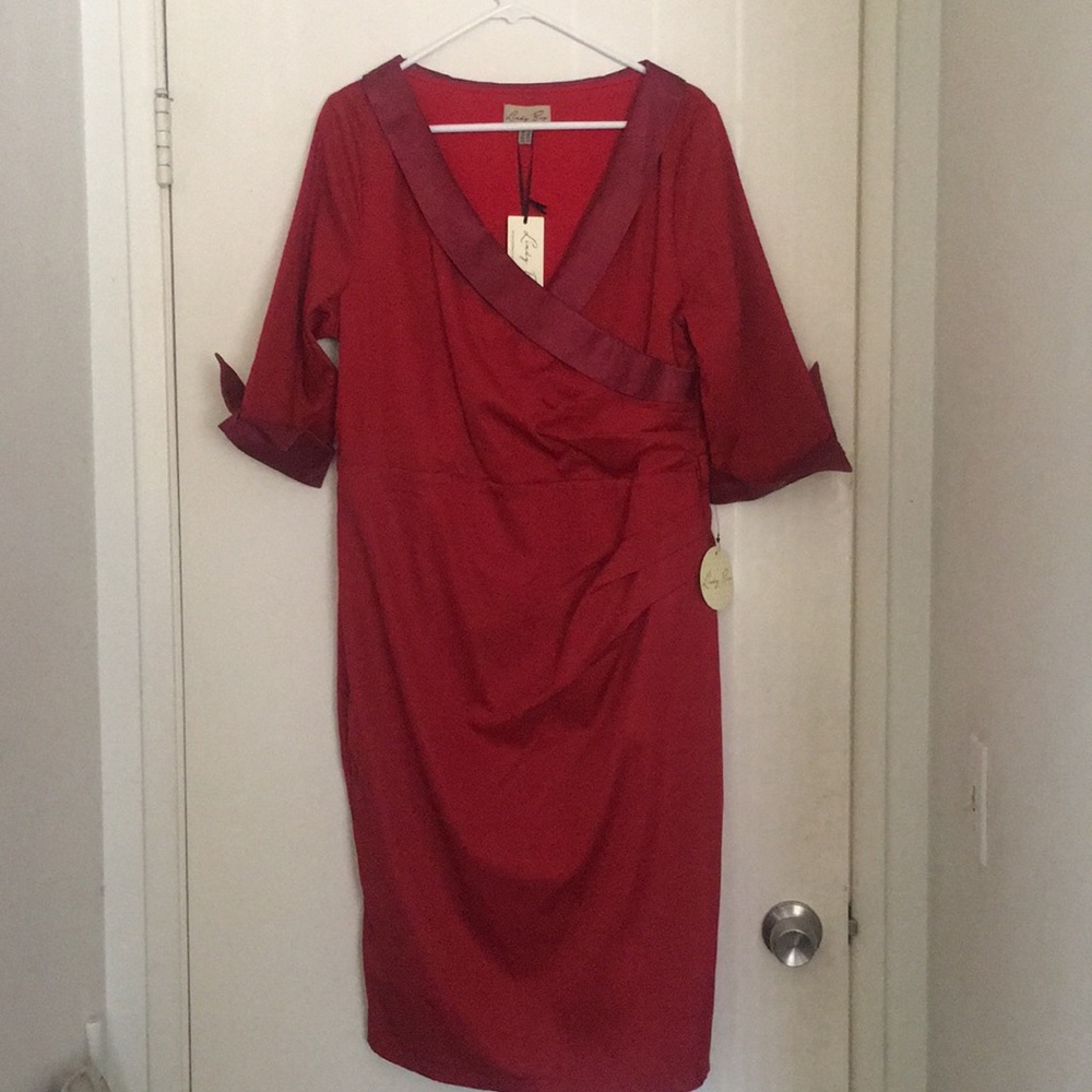 Red Lindy Bop Evadine Dress